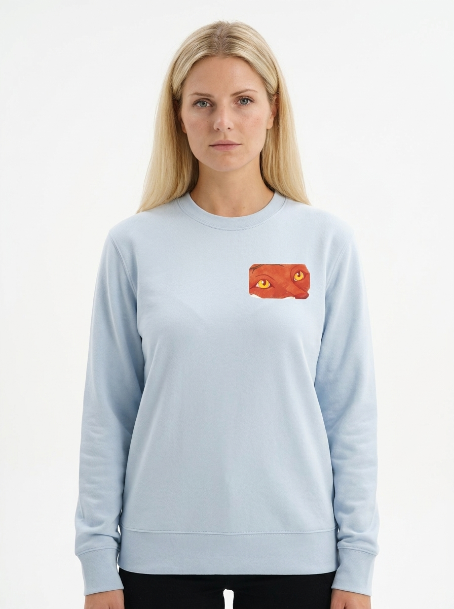 Devoted Fox unisex sweatshirt, blue front
