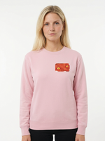 Devoted Fox unisex sweatshirt, pink front