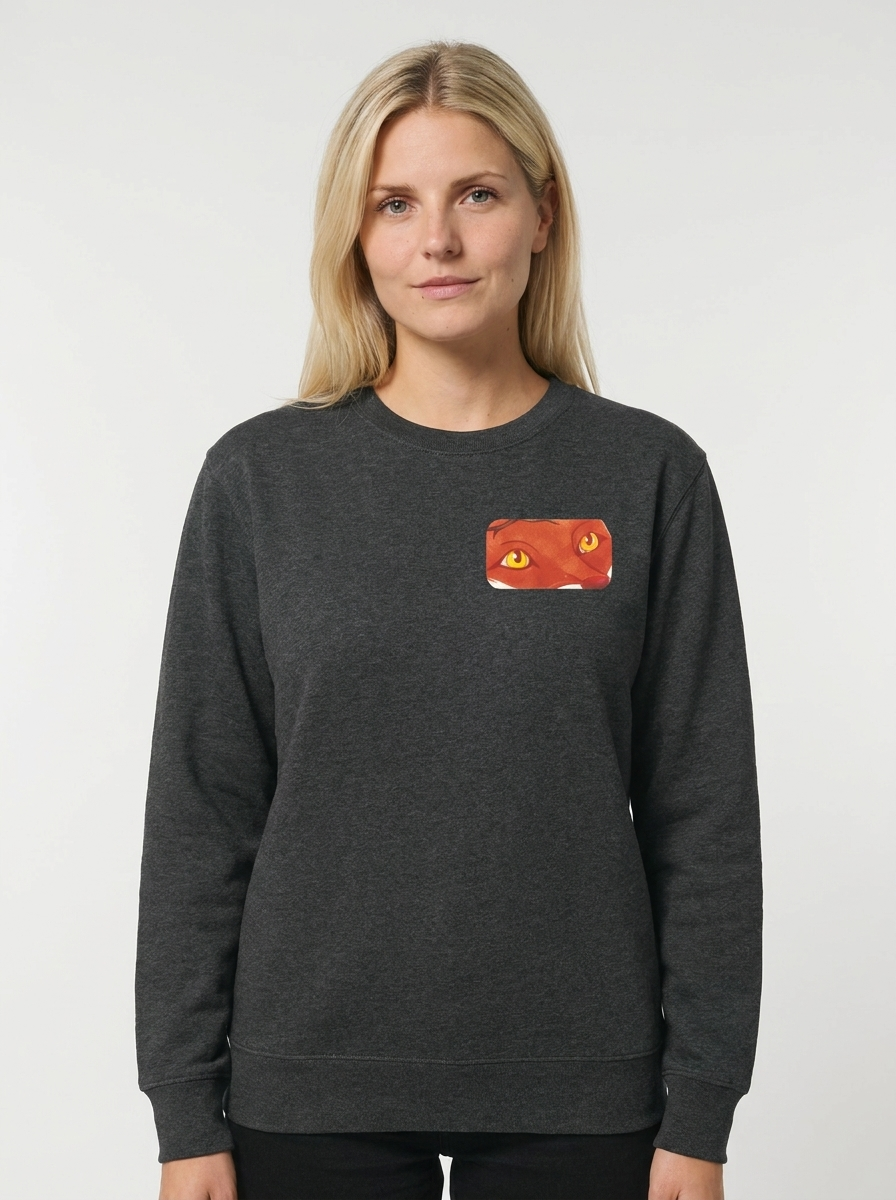 Devoted Fox unisex sweatshirt, grey front