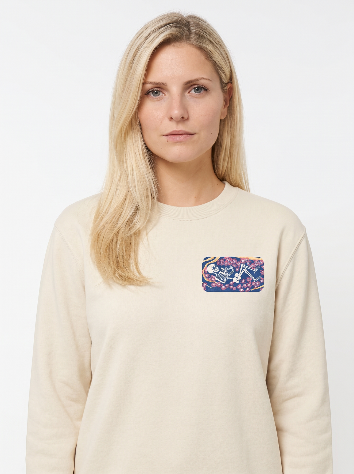 Tree of Life unisex sweatshirt in Natural Raw, front view